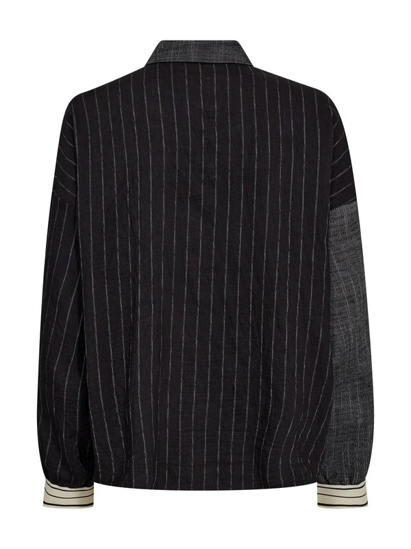 NÜ ABINA Overhemd Overhemden Zwart mix