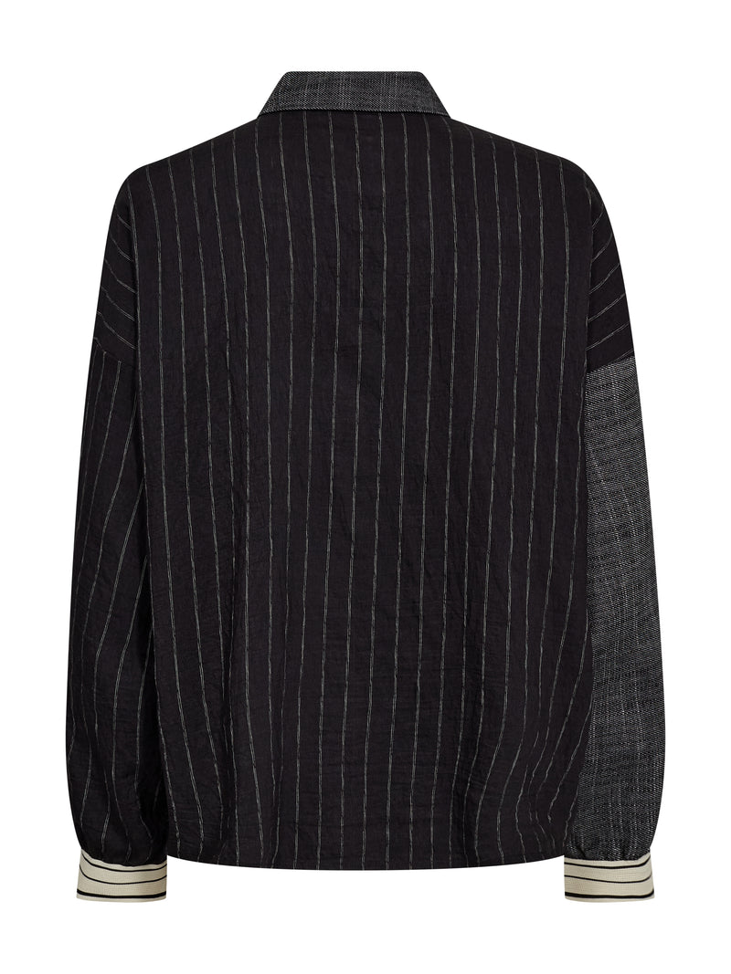 NÜ ABINA Overhemd Overhemden Zwart mix