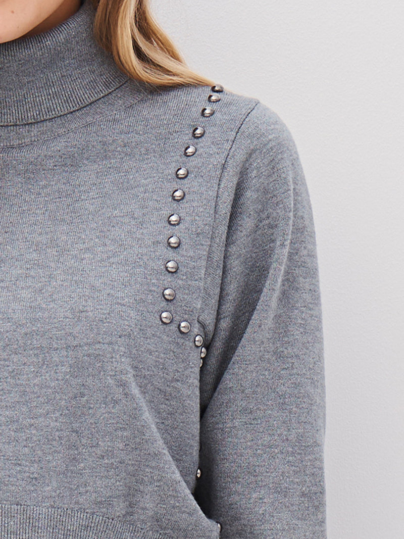 NÜ ADEA gebreide blouse Blouses 901 Grey mix
