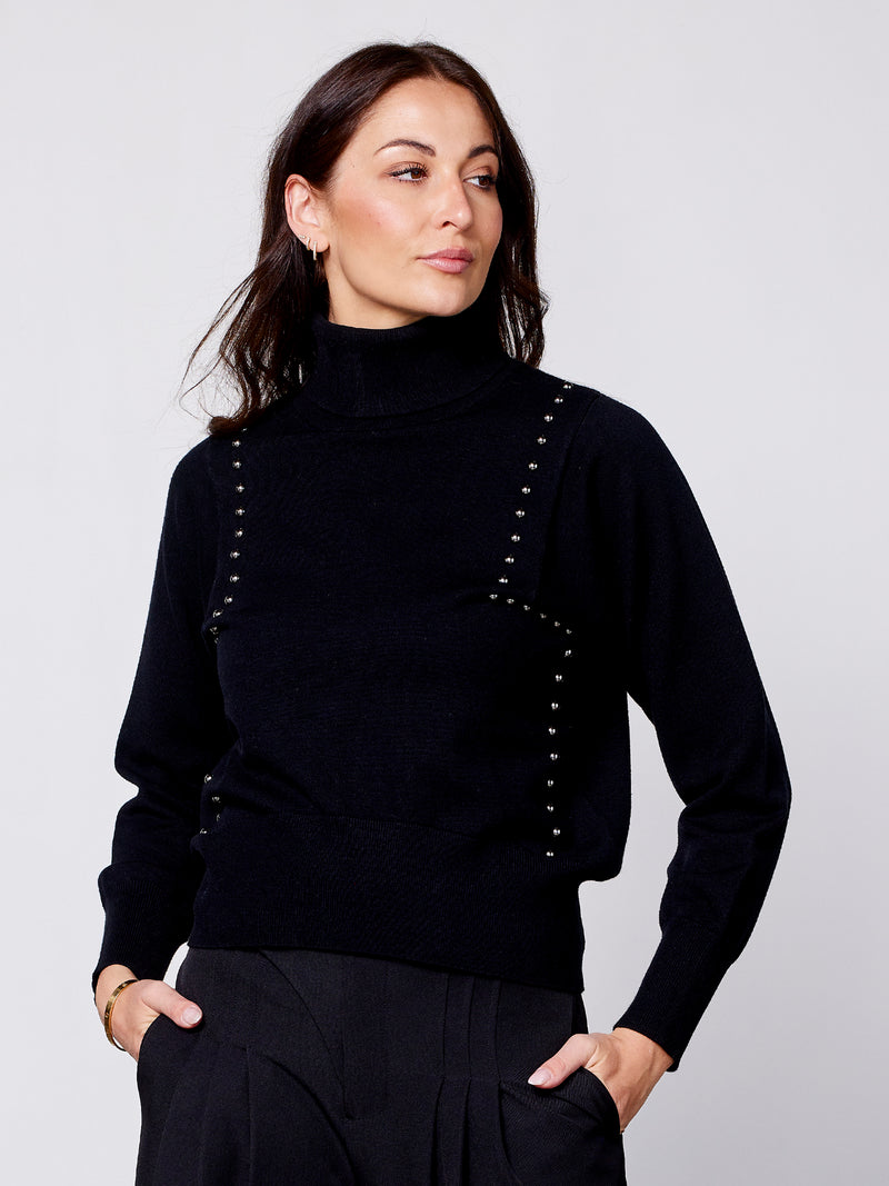 NÜ ADEA gebreide blouse Blouses Zwart