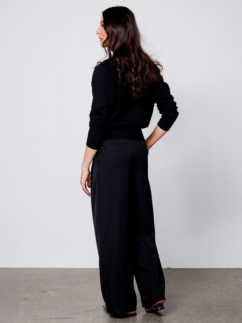 NÜ ADEA gebreide blouse Blouses Zwart