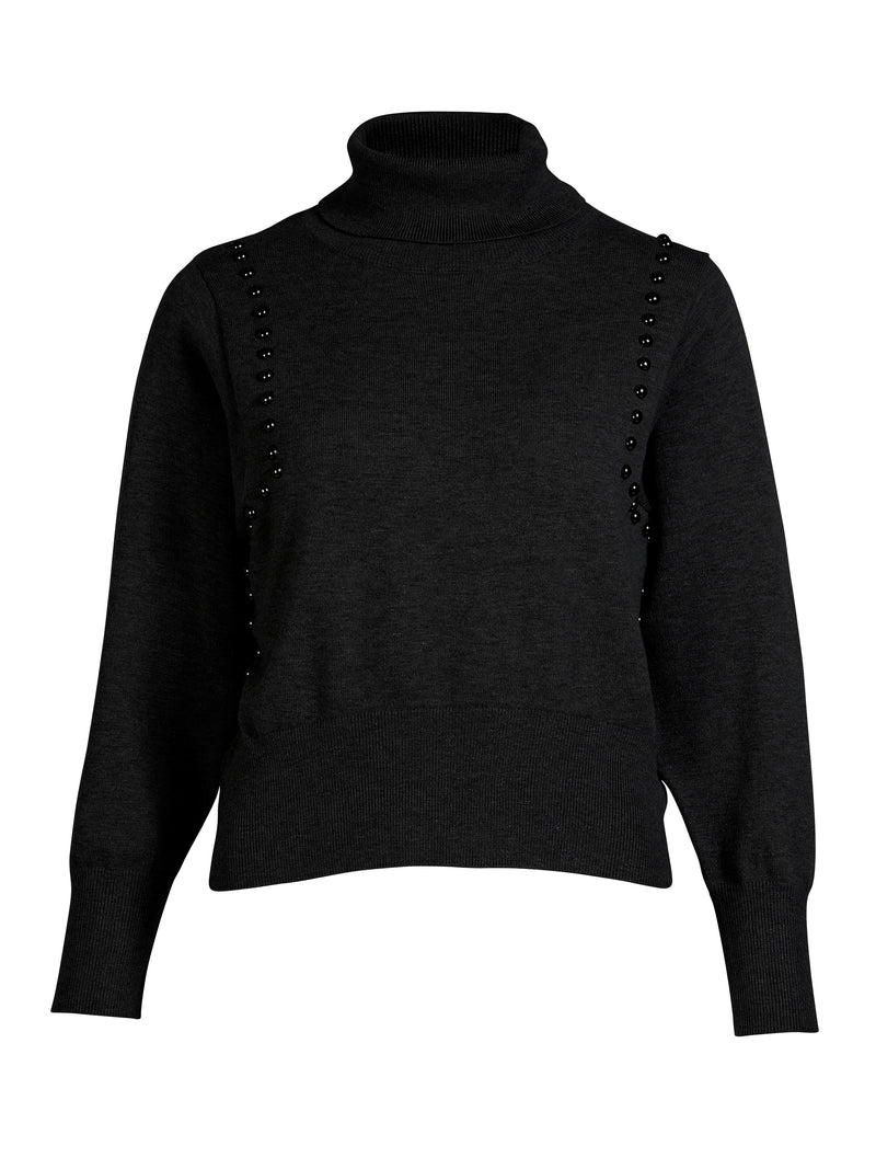 NÜ ADEA gebreide blouse Blouses Zwart