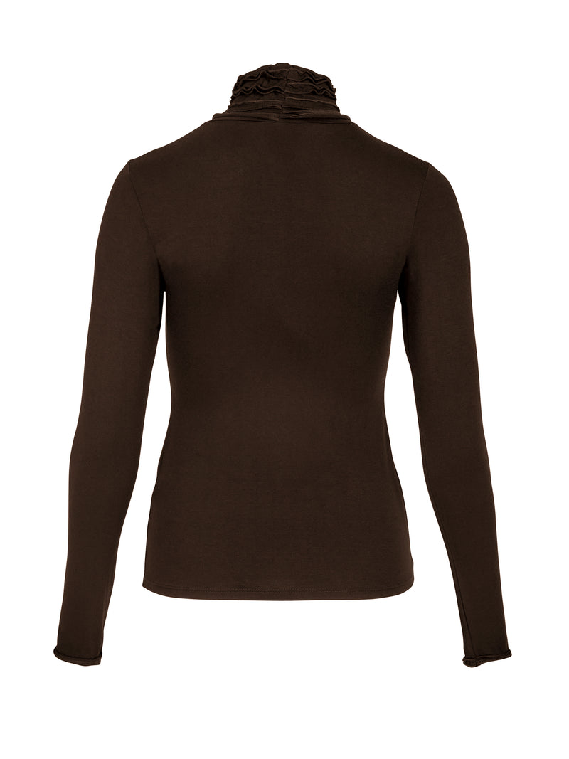 NÜ ADELE coltrui t-shirt Tops en t-shirts 224 Dark Brown