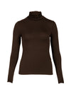 NÜ ADELE coltrui t-shirt Tops en t-shirts 224 Dark Brown