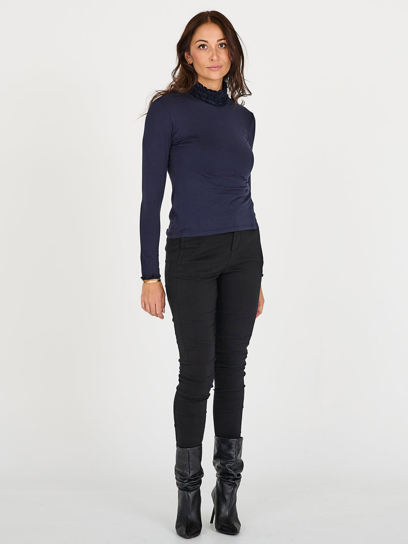 NÜ ADELE coltrui t-shirt Tops en t-shirts 480 Midnight Blue