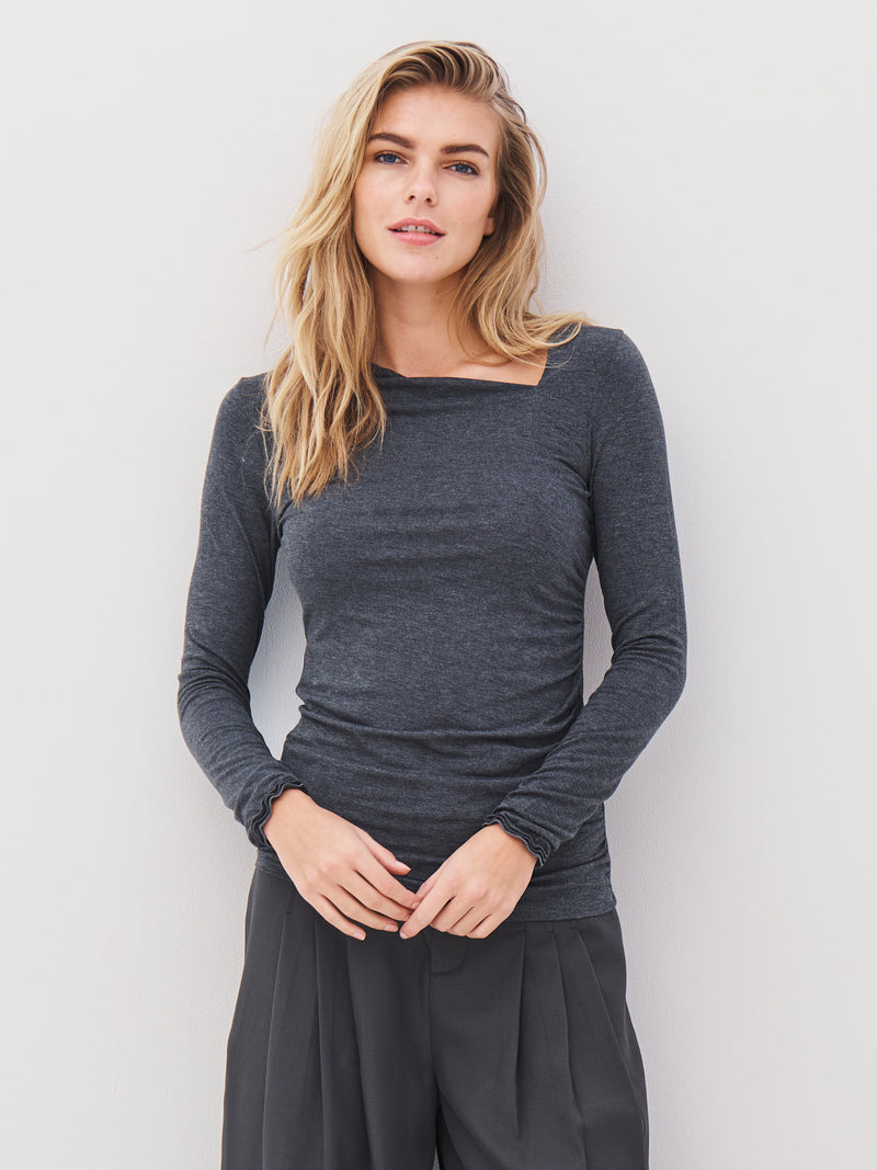 NÜ ADELE shirt Tops en t-shirts 901 Grey