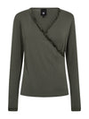 NÜ ADELE wikkel-T-shirt Tops en t-shirts 901 Grey
