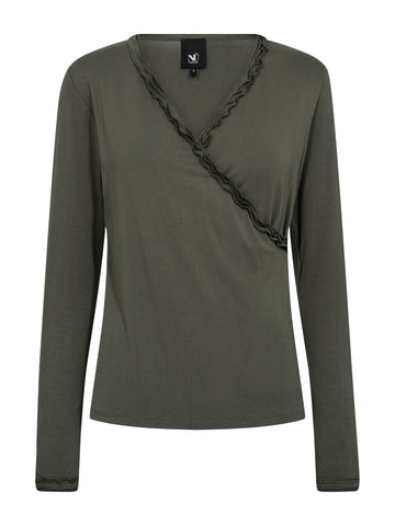 NÜ ADELE wikkel-T-shirt Tops en t-shirts 901 Grey