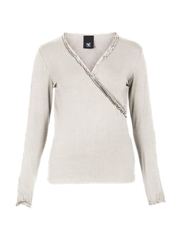 NÜ ADELE wikkel-T-shirt Tops en t-shirts 112 Bone