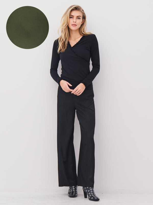 NÜ ADELE wikkel-T-shirt Tops en t-shirts 393 Army