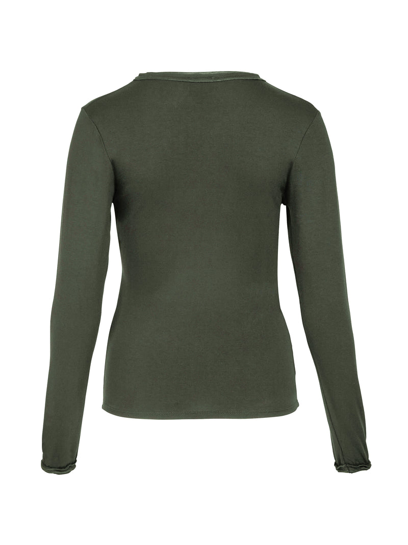 NÜ ADELE wikkel-T-shirt Tops en t-shirts 393 Army
