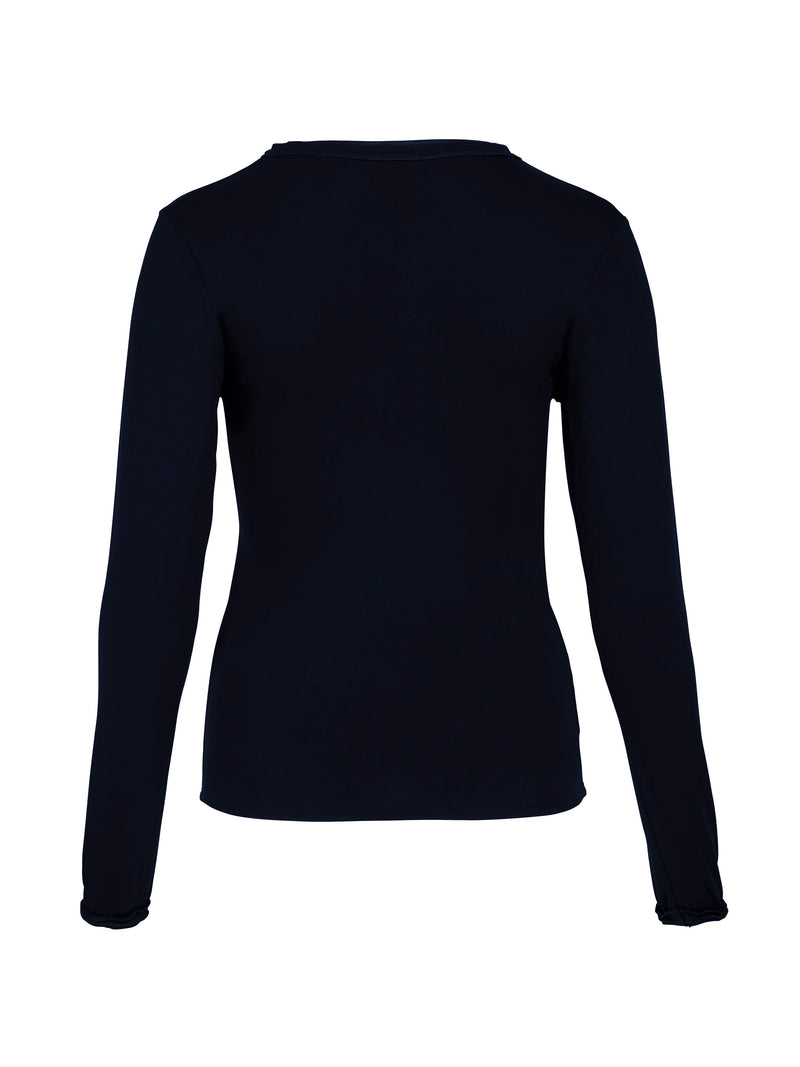 NÜ ADELE wikkel-T-shirt Tops en t-shirts 480 Midnight Blue