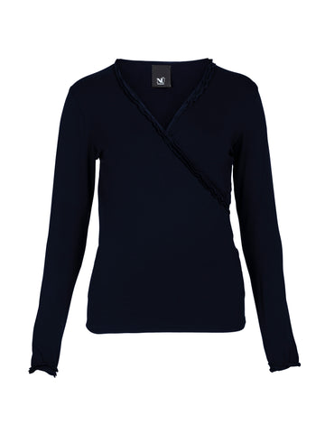 NÜ ADELE wikkel-T-shirt Tops en t-shirts 480 Midnight Blue