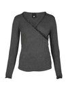 NÜ ADELE wikkel-T-shirt Tops en t-shirts 901 Grey