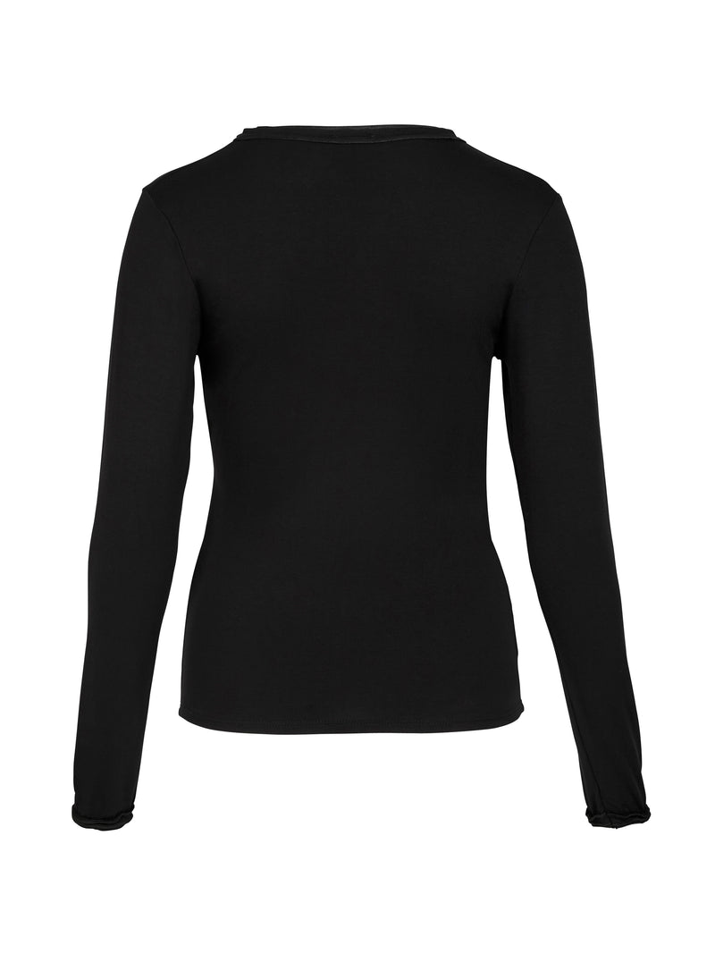 NÜ ADELE wikkel-T-shirt Tops en t-shirts Zwart