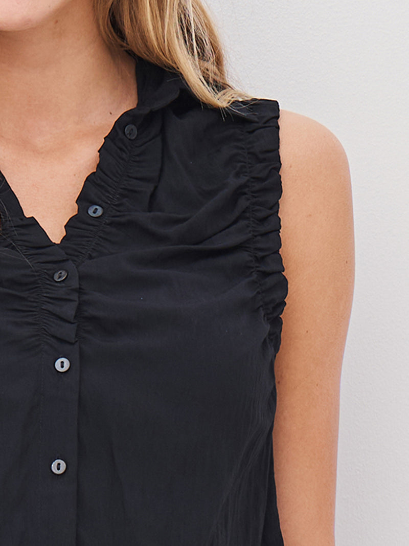 NÜ ADELIA top Tops en t-shirts Zwart