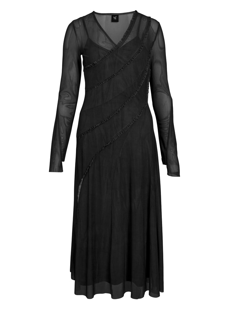 NÜ AGNA jurk Jurken 000 Solid black