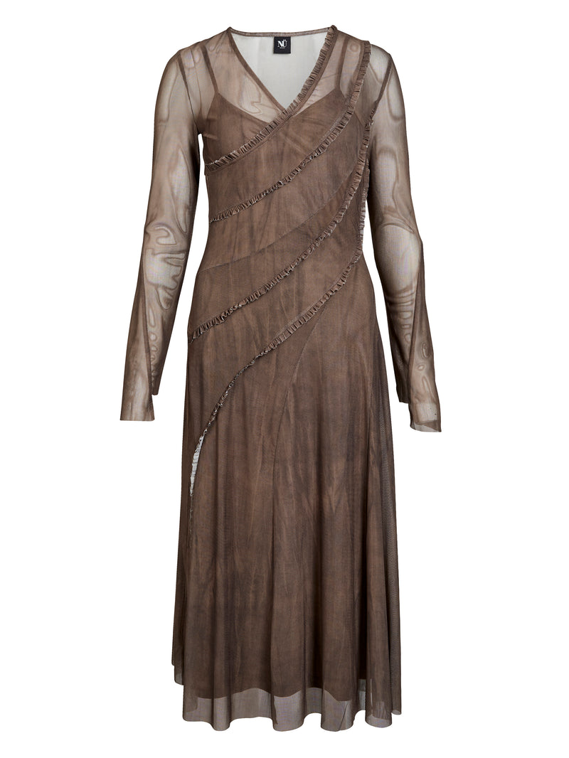 NÜ AGNA jurk Jurken 289 Brown Mix