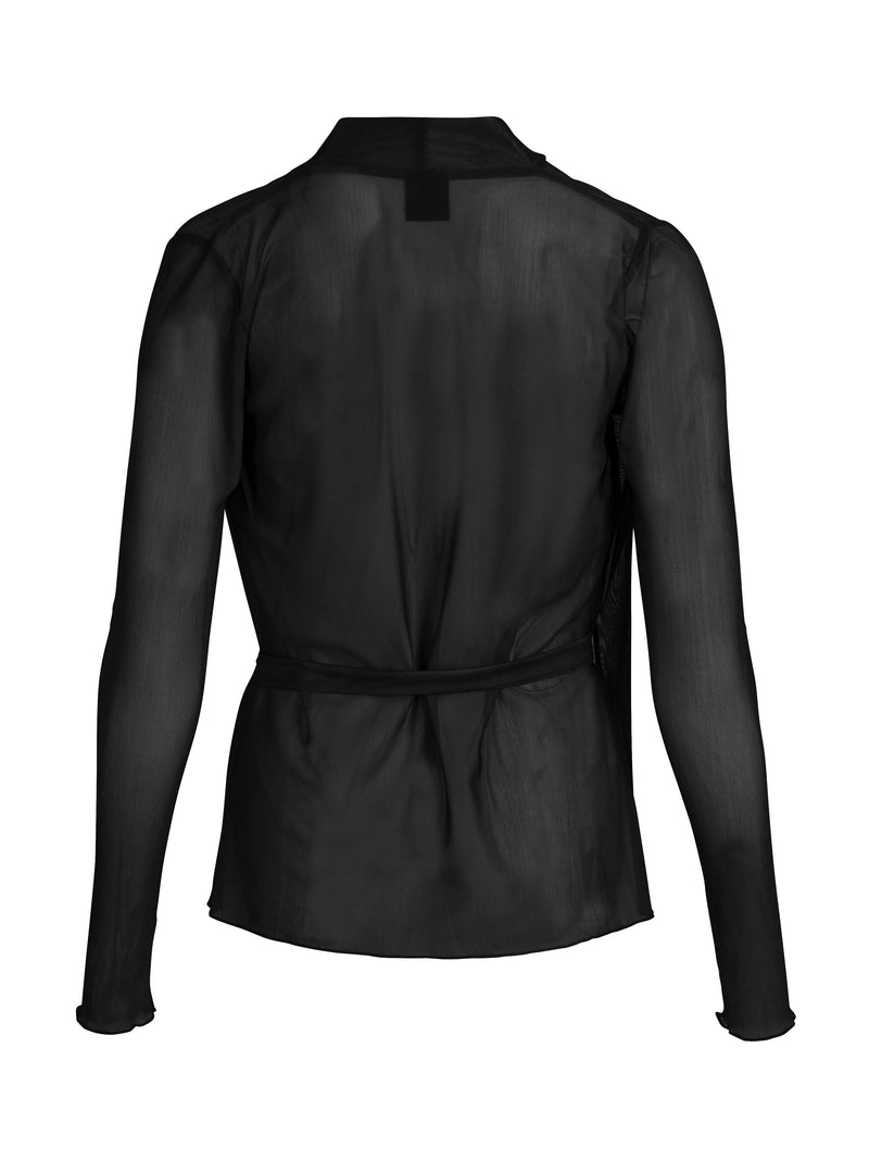 NÜ AGNA wikkelblouse Blouses 000 Solid black