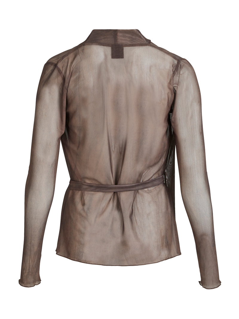NÜ AGNA wikkelblouse Blouses 289 Brown Mix