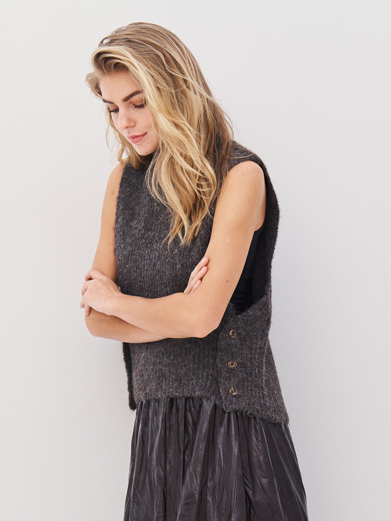 NÜ AGNES gebreid vest Vesten 289 Brown