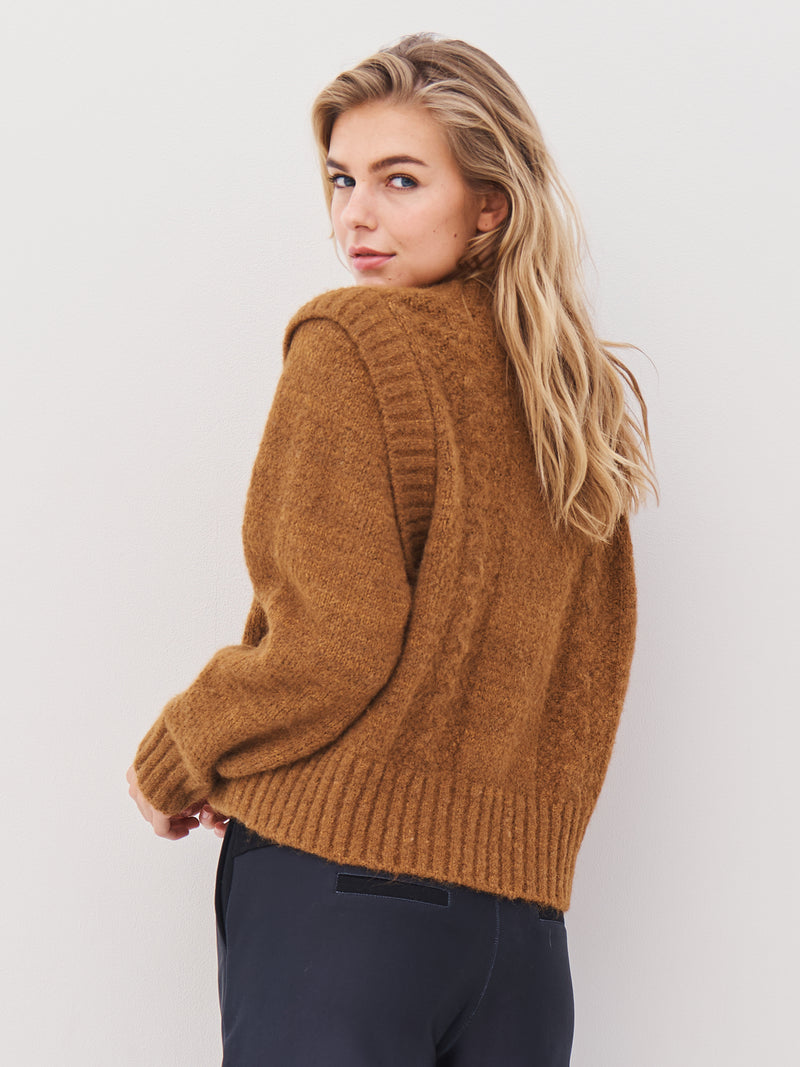 NÜ AGNES gebreide blouse Blouses 220 Camel