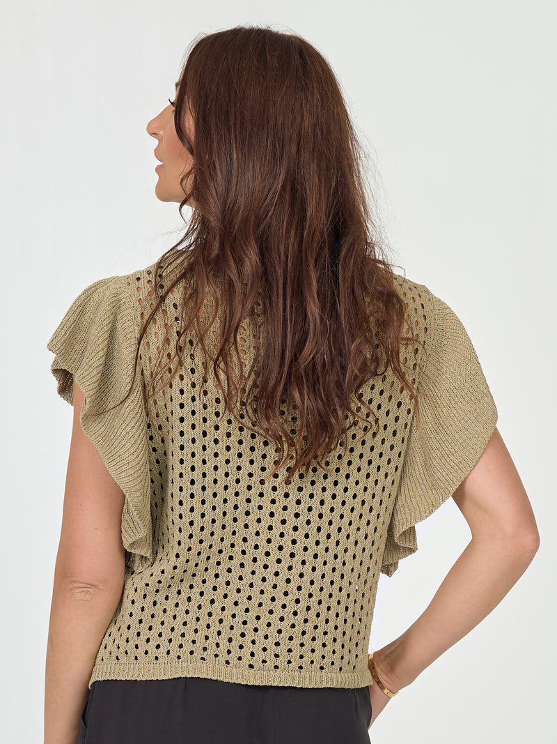 NÜ AIDA gebreide blouse Blouses 393 Army