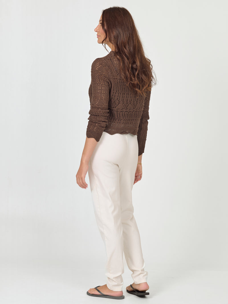 NÜ AIDA gebreide vest Vest 224 Dark Brown