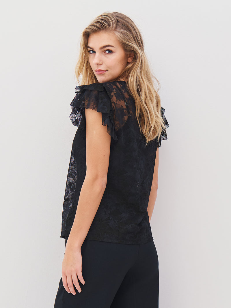 NÜ ALEC top Tops en t-shirts Zwart