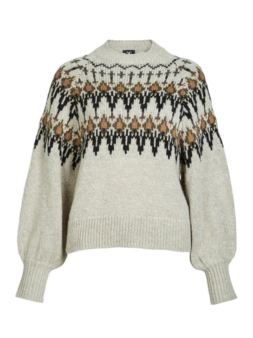 NÜ ALENA gebreide blouse Blouses 112 Bone mix