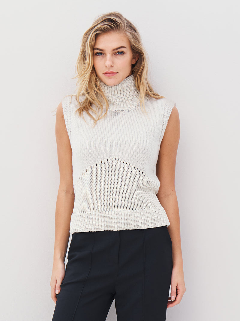 NÜ ALEXA gebreide top Tops en t-shirts 112 Bone