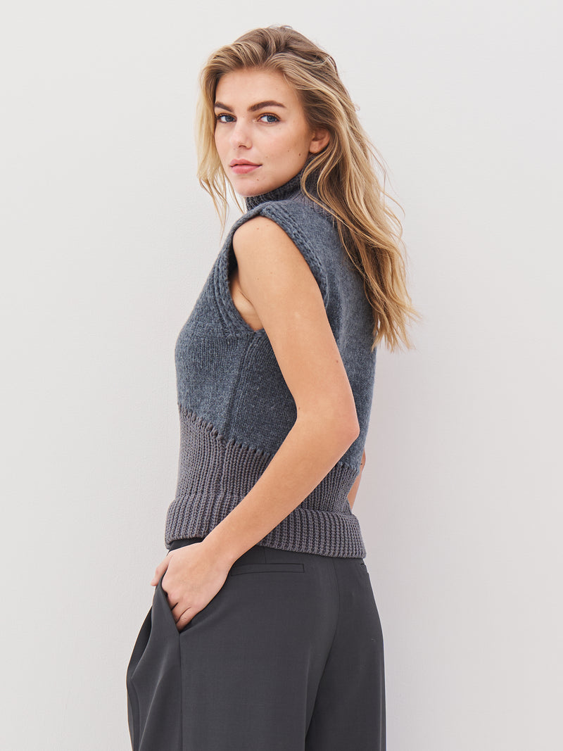 NÜ ALEXA gebreide top Tops en t-shirts 901 Grey