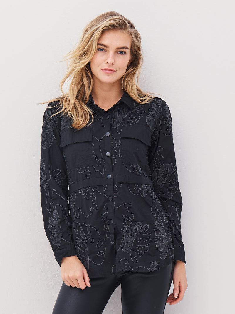 NÜ ALLIE shirt Overhemden Zwart mix