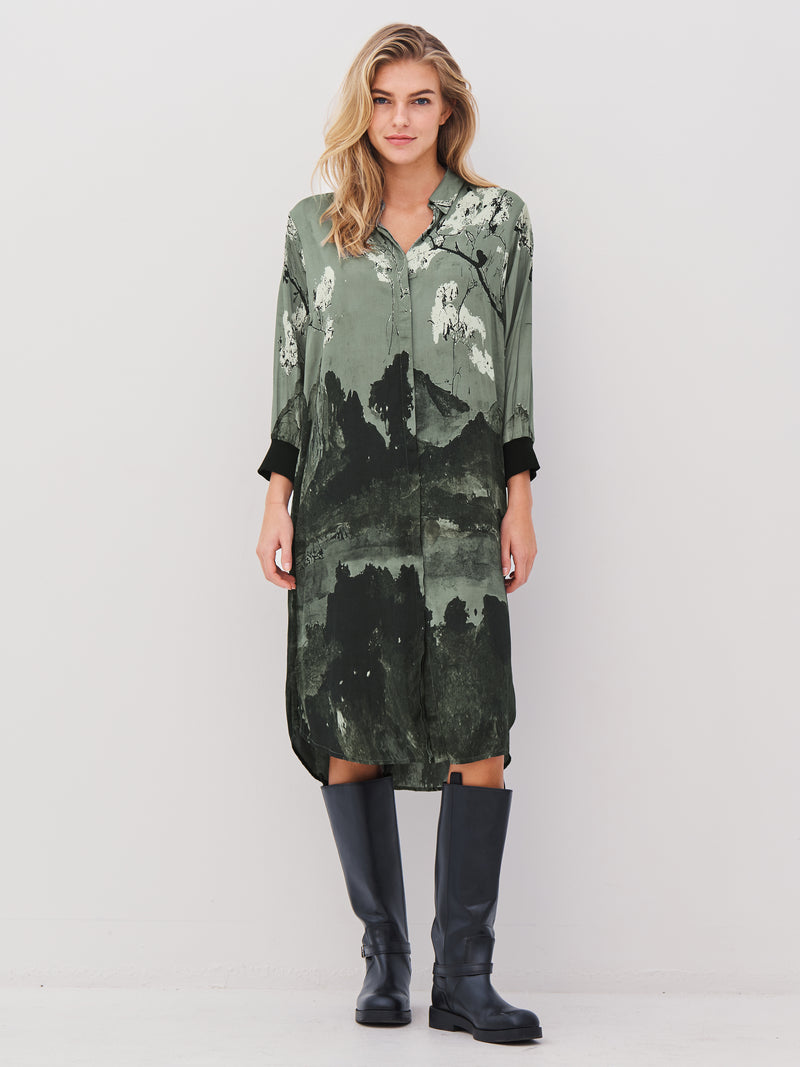 NÜ ALLI jurk Jurken 393 Army Mix