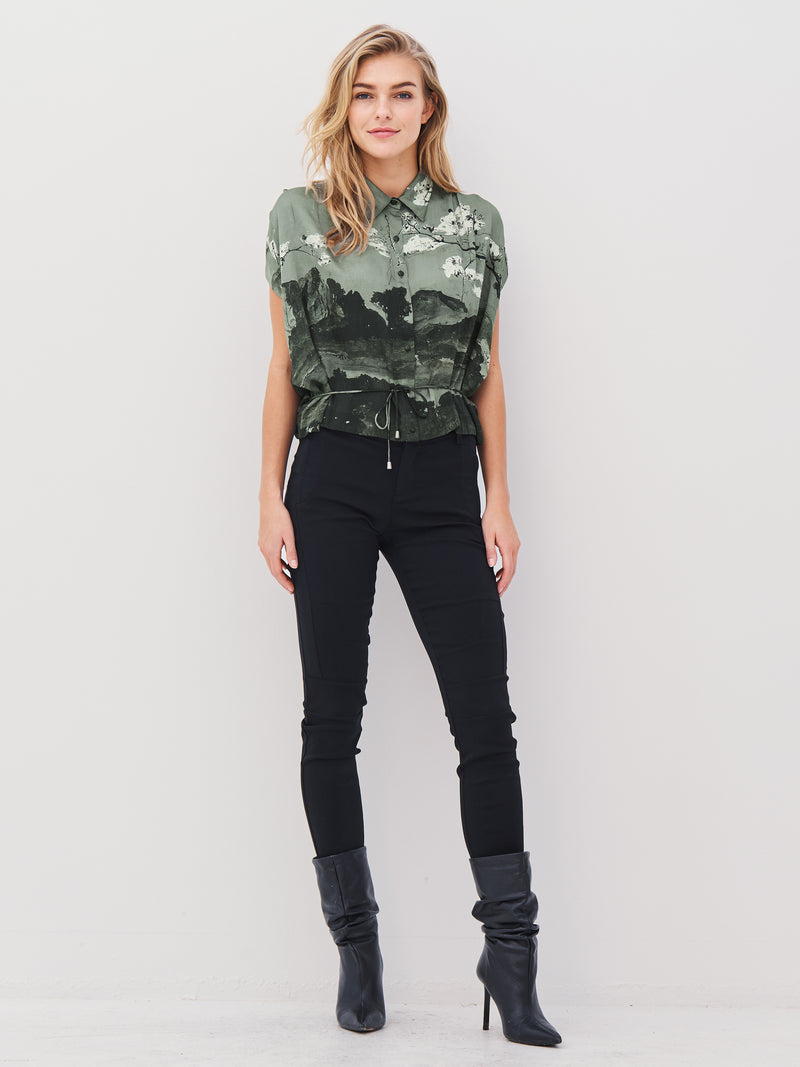 NÜ ALLI s/s overhemd Overhemden 393 Army Mix