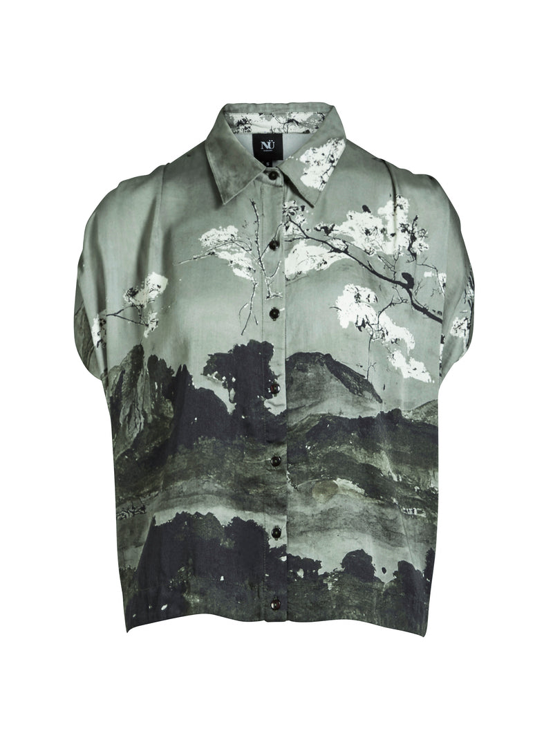 NÜ ALLI s/s overhemd Overhemden 393 Army Mix