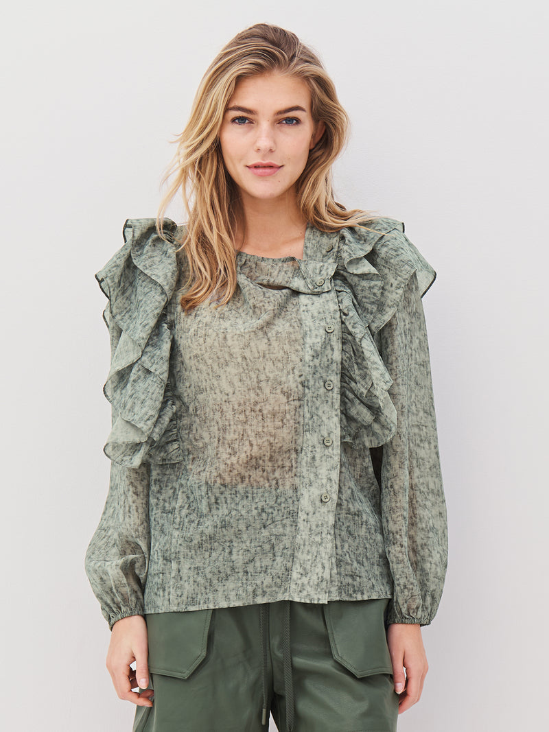 NÜ AMELI shirt Overhemden 393 Army Mix
