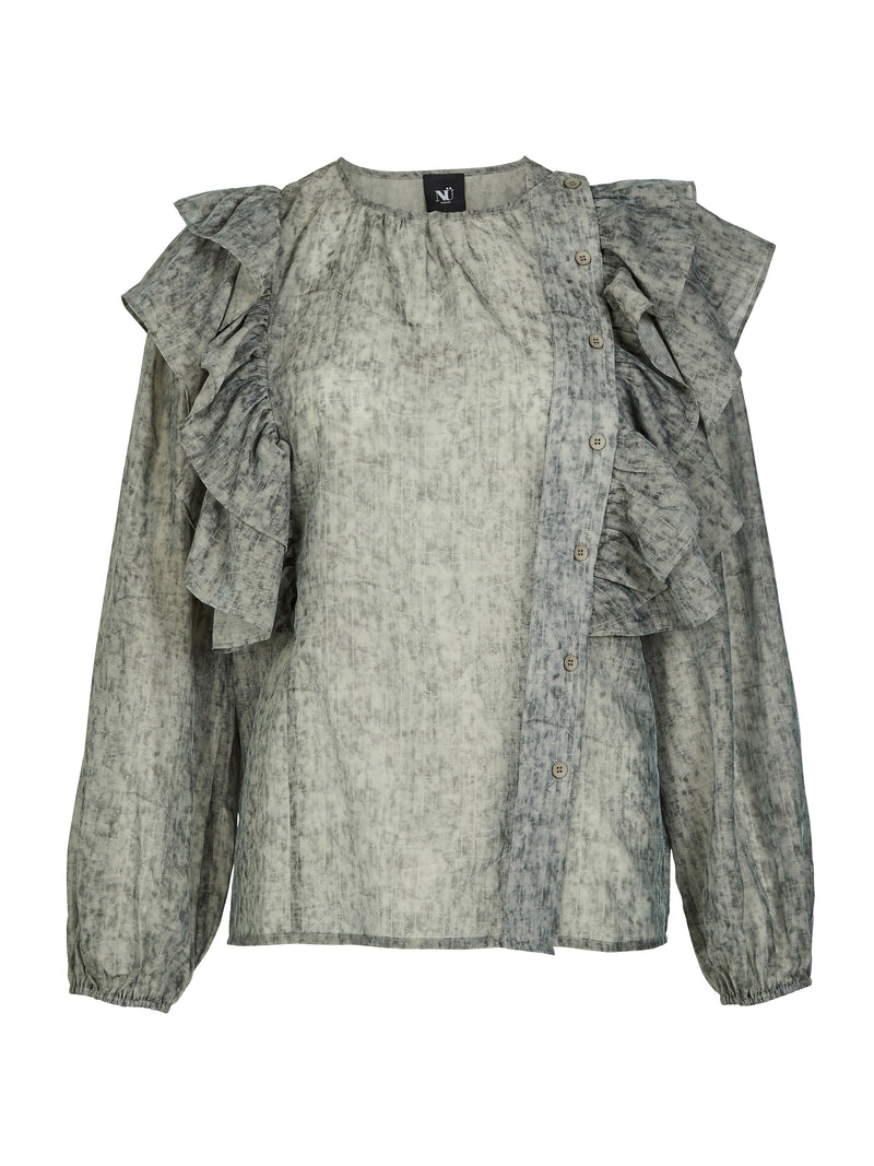 NÜ AMELI shirt Overhemden 393 Army Mix