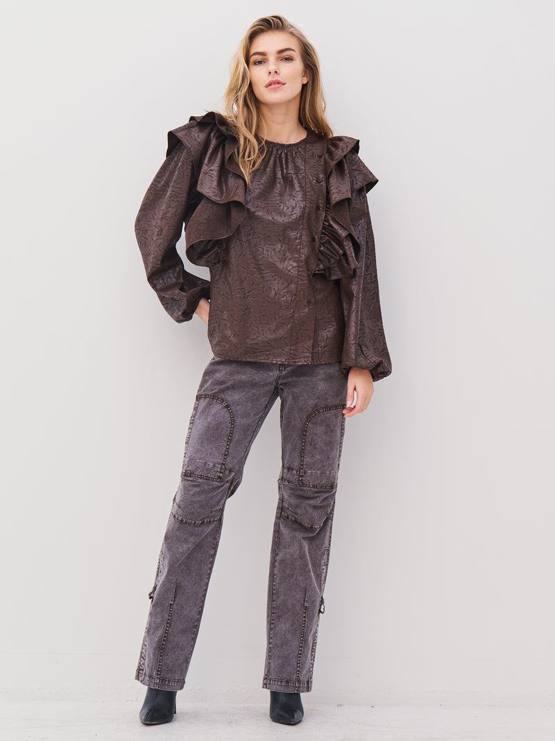 NÜ AMY broek Broeken 289 Brown Mix