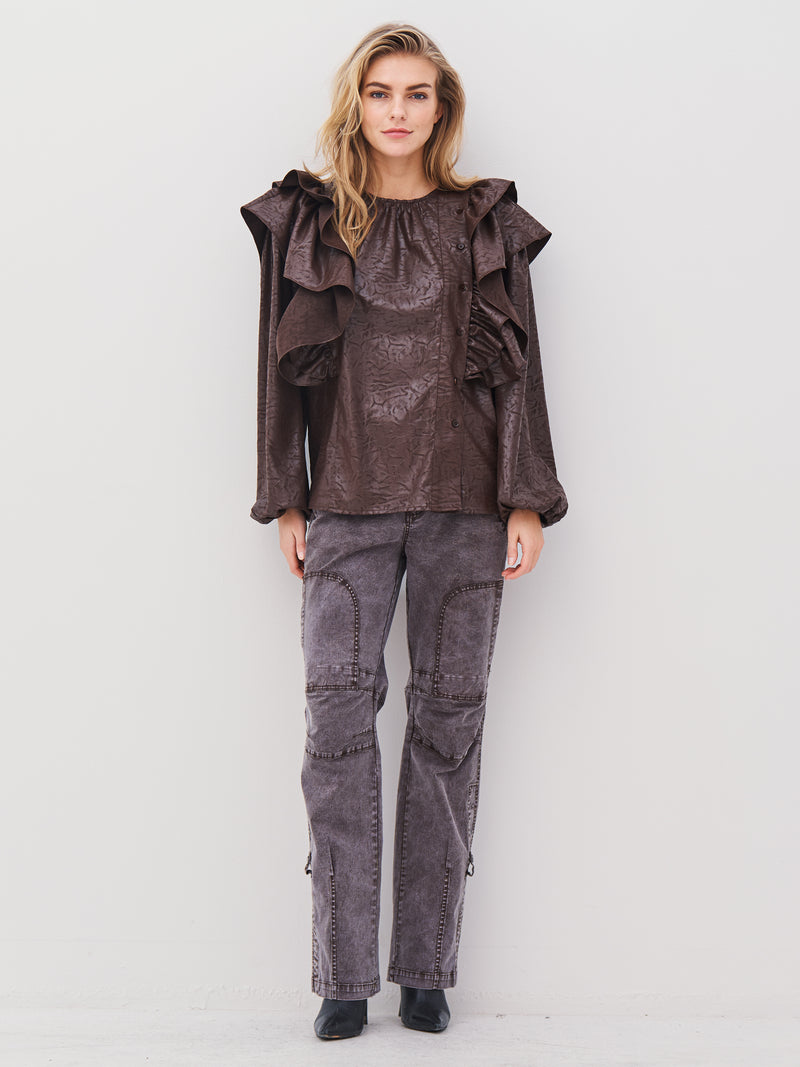 NÜ AMY broek Broeken 289 Brown Mix