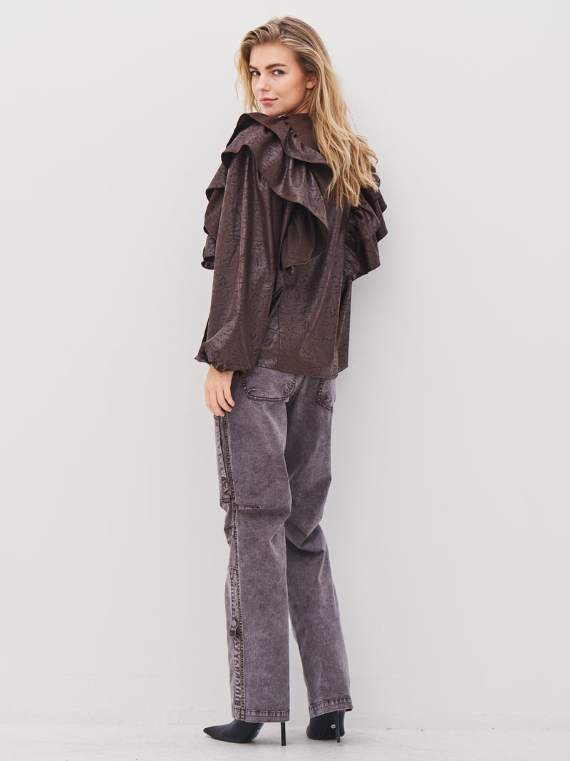NÜ AMY broek Broeken 289 Brown Mix