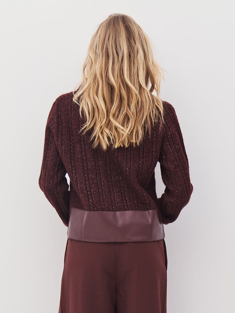 NÜ ANIA gebreide blouse Blouses 789 Grape Mix