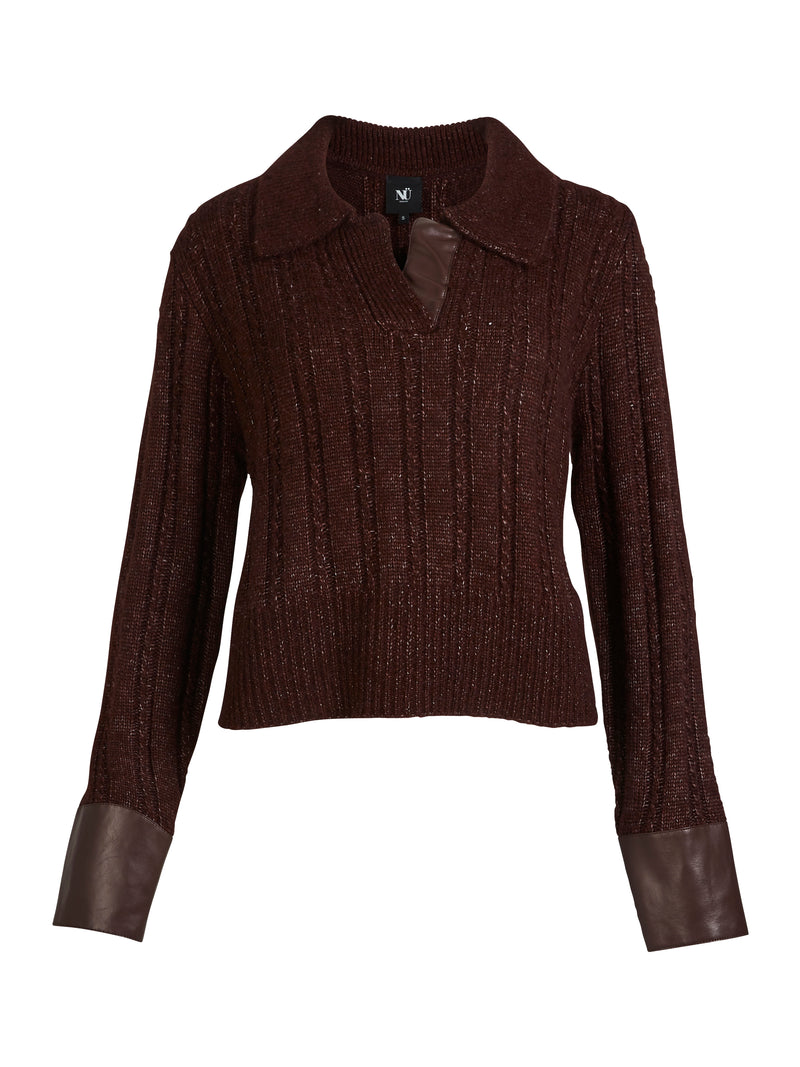 NÜ ANIA gebreide blouse Blouses 789 Grape Mix