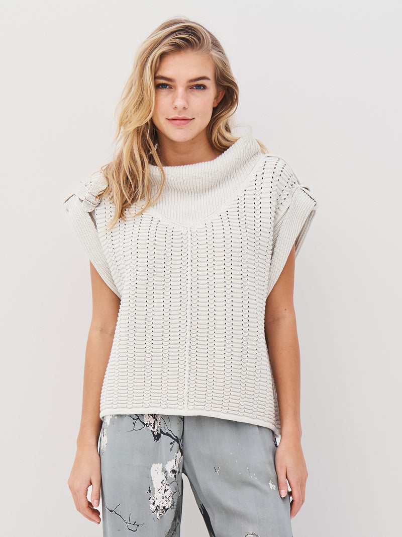NÜ ANJA gebreide blouse Blouses 112 Bone