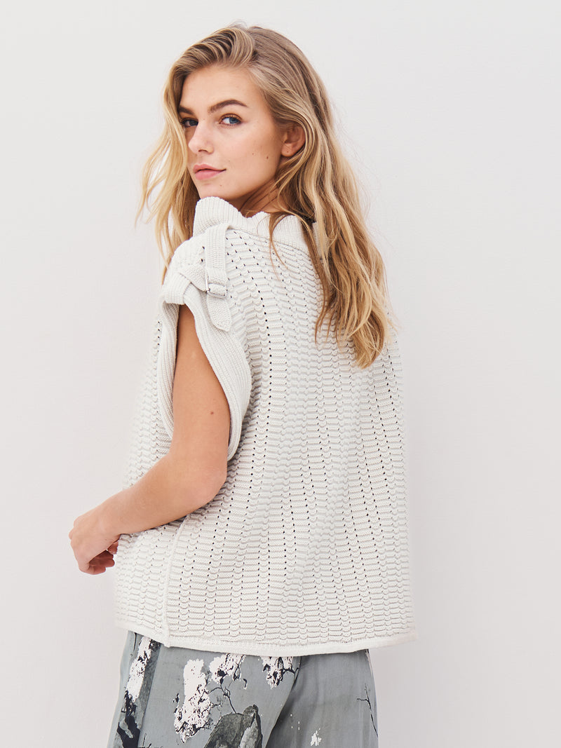 NÜ ANJA gebreide blouse Blouses 112 Bone