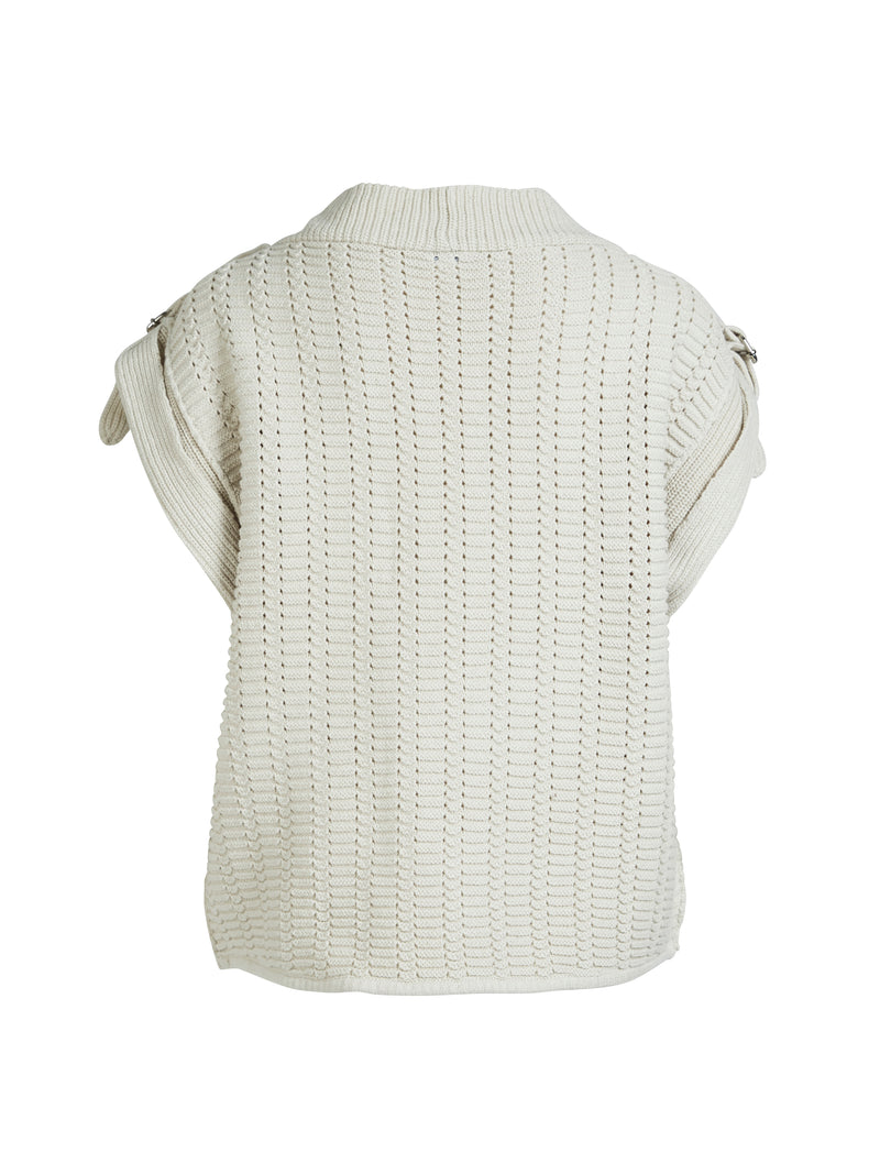 NÜ ANJA gebreide blouse Blouses 112 Bone
