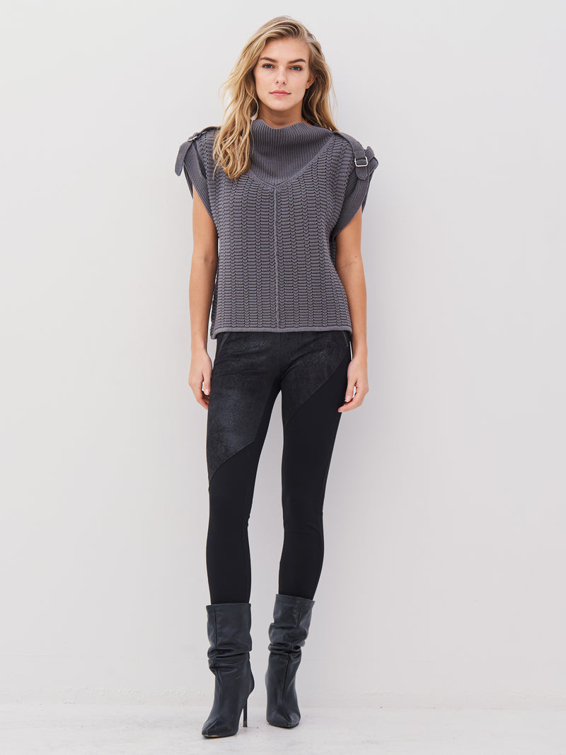 NÜ ANJA gebreide blouse Blouses 901 Grey mix