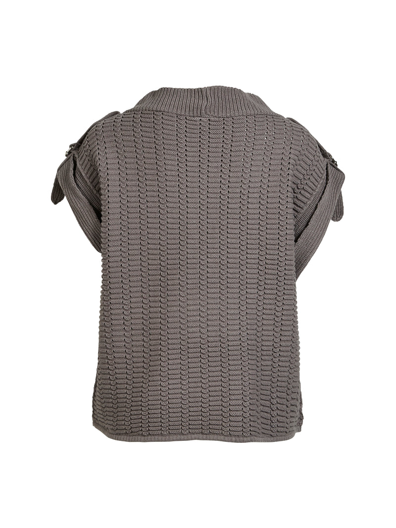 NÜ ANJA gebreide blouse Blouses 901 Grey mix