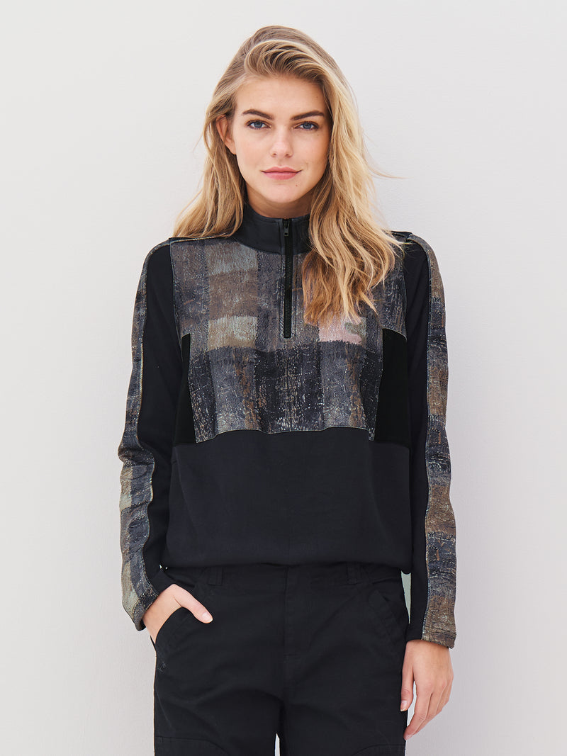 NÜ ANNA blouse Blouses Zwart mix