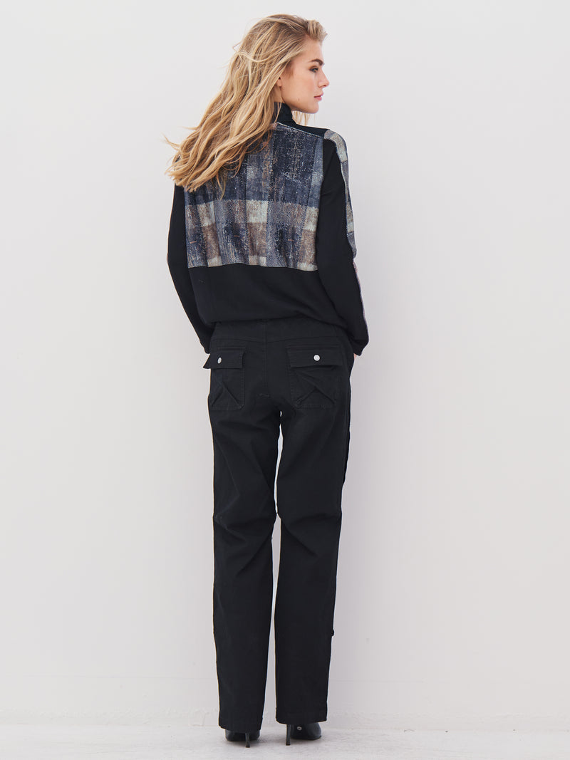 NÜ ANNA blouse Blouses Zwart mix